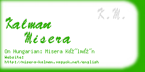 kalman misera business card